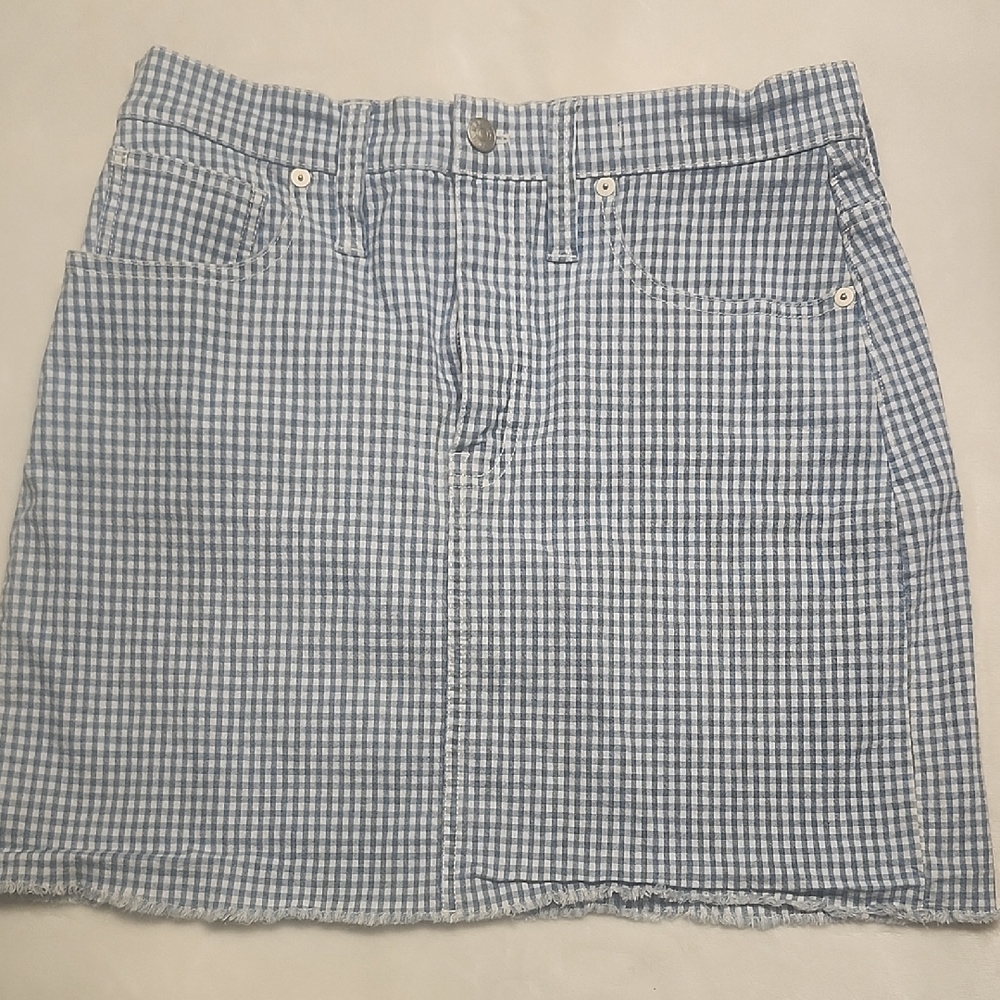 Madewell Gingham Check Mini Skirt